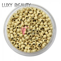 Inele Micro Nano Rings pentru extensii de par 200 bucati IMR03 Blond Deschis 